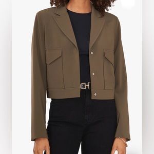 Vince Camuto Notched Lapel Crop Blazer